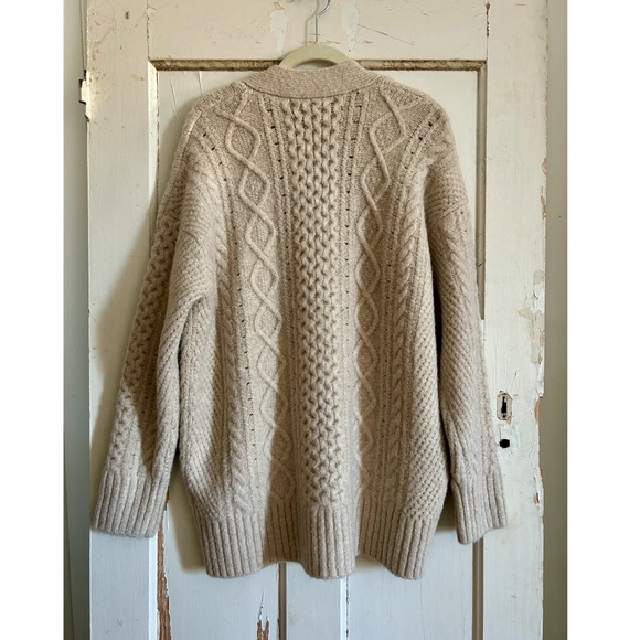 J.Crew Cable-Knit Stretch Cardigan Sweater β Size Large β NWT - Picture 2 of 7